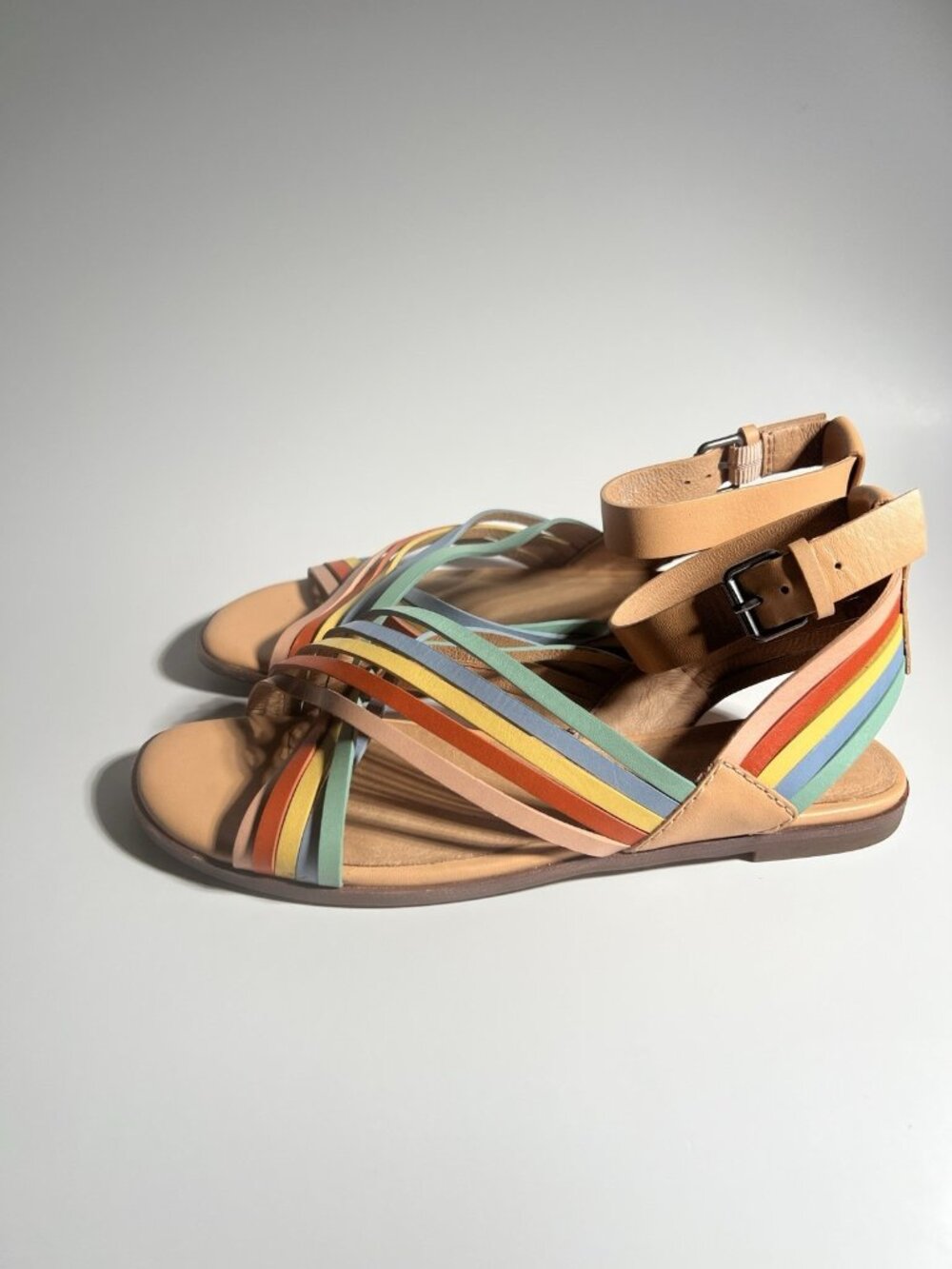 Madewell Strappy Leather Sandals Multicolor Women’s Size 6.5 - Picture 6 of 14